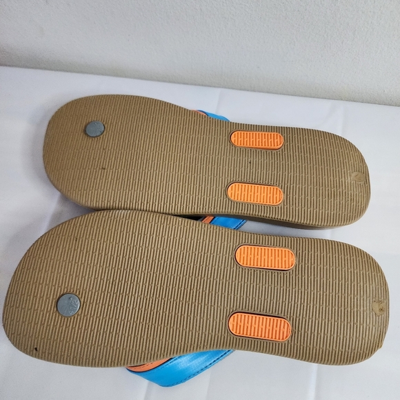 HAVAIANAS Urban Tech Blue Orange Flip Flop Sandals Men's 9/10 - Picture 7 of 7